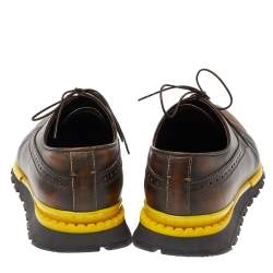 Berluti Brown Brogue Leather Lace Up Oxford Size 44