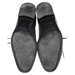 Pre Owned Berluti Black Leather Lace Up Oxfords Size 42