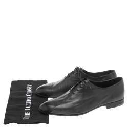 Pre Owned Berluti Black Leather Lace Up Oxfords Size 42