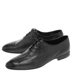 Pre Owned Berluti Black Leather Lace Up Oxfords Size 42