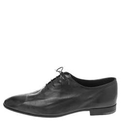 Pre Owned Berluti Black Leather Lace Up Oxfords Size 42