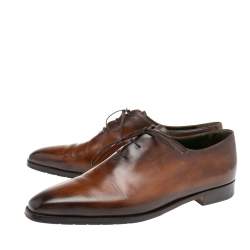 Pre Owned Berluti Brown Leather Alessandro Démesure Lace Up Oxford Size 44