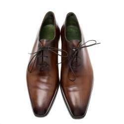 Pre Owned Berluti Brown Leather Alessandro Démesure Lace Up Oxford Size 44