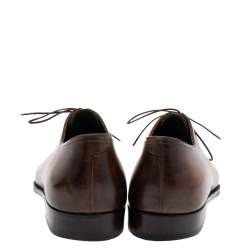 Pre Owned Berluti Brown Leather Alessandro Démesure Lace Up Oxford Size 44