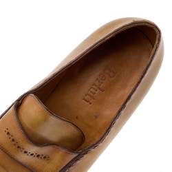 Pre Owned Berluti Tan/Brown Ombre Leather Penny Loafers Size 46