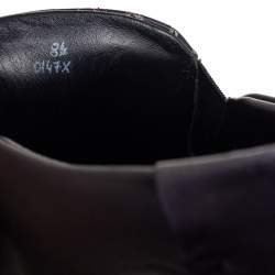 Pre Owned Berluti Black Leather Playtime Palermo Scritto Slip On Sneakers Size 42