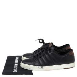 Pre Owned Berluti Black Leather Playtime Sneakers Size 43