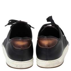 Pre Owned Berluti Black Leather Playtime Sneakers Size 43