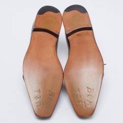 Pre Owned Berluti Brown Leather Alessandro Démesure Lace Up Oxford Size 41.5