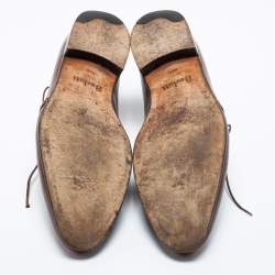Pre Owned Berluti Brown Leather Lace Up Oxfords Size 44.5
