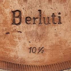 Pre Owned Berluti Brown Leather Lace Up Oxfords Size 44.5