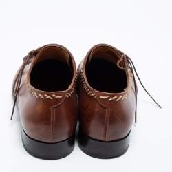 Pre Owned Berluti Brown Leather Lace Up Oxfords Size 44.5