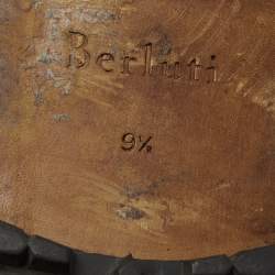 Pre Owned Berluti Brown Leather Brunico Ankle Boots Size 43.5