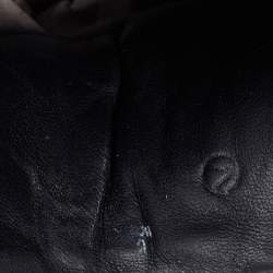 Pre Owned Berluti Black/Green Leather And Suede Fast Track Sneakers Size 46