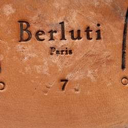 Pre Owned Berluti Olive Green Nubuck Leather Andy Loafers Size 41