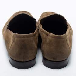 Pre Owned Berluti Olive Green Nubuck Leather Andy Loafers Size 41