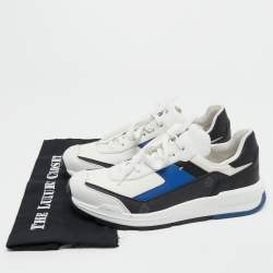 Pre Owned Berluti Tricolor Leather, Coated Canvas and Fabric Pulse Sneakers Size 42.5