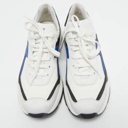 Pre Owned Berluti Tricolor Leather, Coated Canvas and Fabric Pulse Sneakers Size 42.5