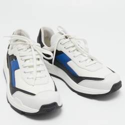 Pre Owned Berluti Tricolor Leather, Coated Canvas and Fabric Pulse Sneakers Size 42.5