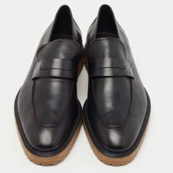 Berluti Navy Blue Leather Slip On Derby Size 40