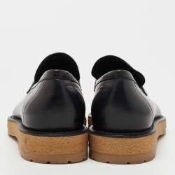 Berluti Navy Blue Leather Slip On Derby Size 40