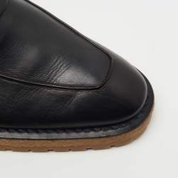 Berluti Navy Blue Leather Slip On Derby Size 40