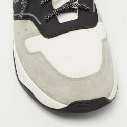 Berluti Tricolor, Suede, Mesh and Knit Fabric Low Top Sneakers Size 46