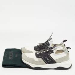 Berluti Tricolor, Suede, Mesh and Knit Fabric Low Top Sneakers Size 46