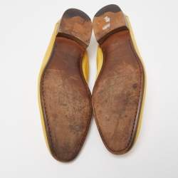Berluti Yellow Leather Lorenzo Loafers Size 43