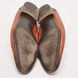 Berluti Brown Leather Lorenzo Loafers Size 43