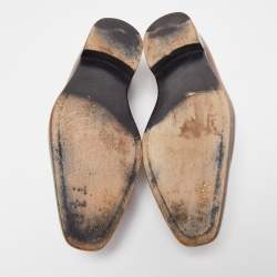 Pre Owned Berluti Brown Leather Lorenzo Penny Slip On Loafers Size 42