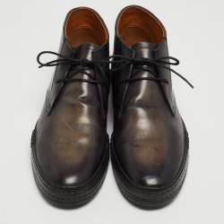 Berluti Two Tone Leather Ankle Boots Size 43.5