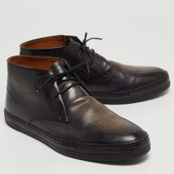 Berluti Two Tone Leather Ankle Boots Size 43.5