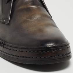 Berluti Two Tone Leather Ankle Boots Size 43.5
