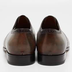 Berluti Two Tone Leather Lace Up Derby Size 43.5
