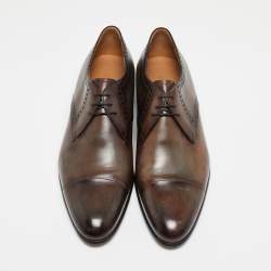 Berluti Two Tone Leather Lace Up Derby Size 43.5