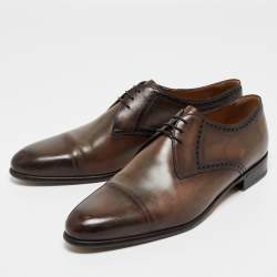 Berluti Two Tone Leather Lace Up Derby Size 43.5