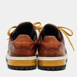Berluti Brown Leather Playtime Low Top Sneakers Size 44