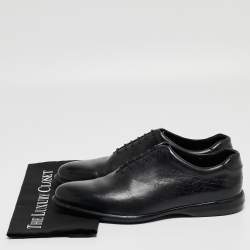 Pre Owned Berluti Navy Blue Leather Alessandro Galet Scritto Oxfords Size 43.5
