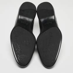 Pre Owned Berluti Navy Blue Leather Alessandro Galet Scritto Oxfords Size 43.5