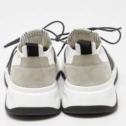 Berluti Tricolor Suede,Mesh and Knit Fabric Low Top Sneakers Size 46
