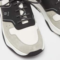 Berluti Tricolor Suede,Mesh and Knit Fabric Low Top Sneakers Size 46