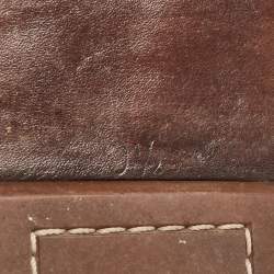 Berluti Dark Brown Leather Slide Sandals 43.5
