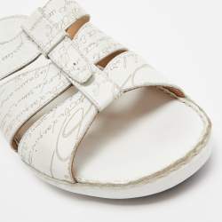Berluti White Leather Slide Sandals size 43