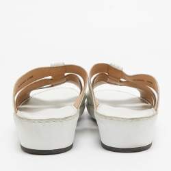 Berluti White Leather Slide Sandals size 43