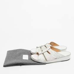 Berluti White Leather Slide Sandals size 43