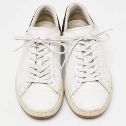 Berluti White/Brown Leather Low Top Sneakers Size 41