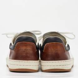 Berluti White/Brown Leather Low Top Sneakers Size 41