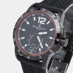 Pre Owned Bernhard H.Mayer Black PVD Coated Stainless Steel Silicone Drift Glider BH11/CW Men's Wristwatch 44 mm