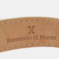 Bernhard H. Mayer Khaki Rose Gold PVD Coated Stainless Steel Leather Iris Chronograph BH13/DWR Unisex Wristwatch 38 mm